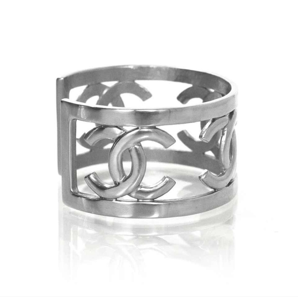 Chanel Cuff Bracelet Silver B16 - Picture 4 of 6